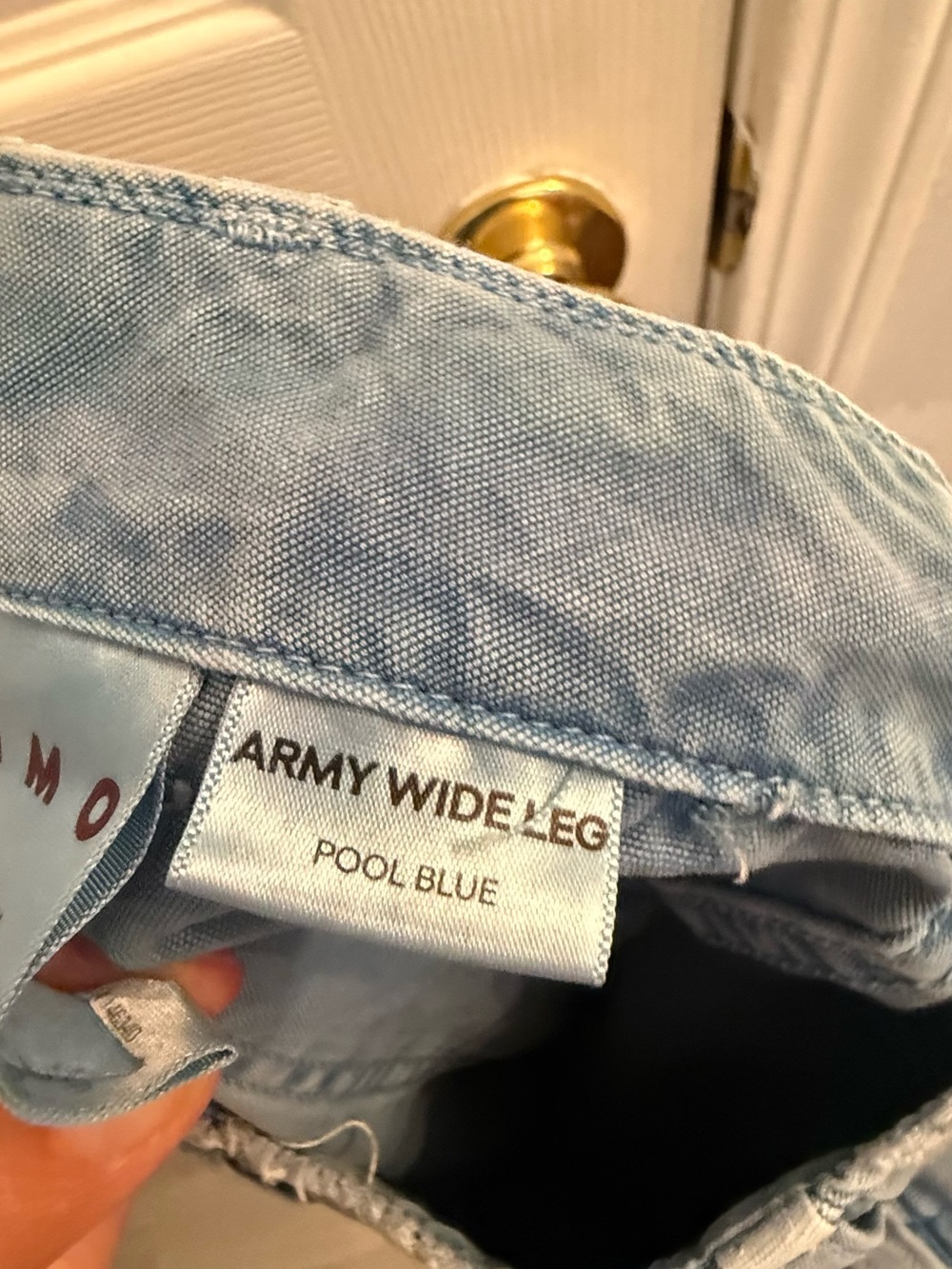 AMO Wide Leg Light Blue Utility Pants - Picture 5 of 7